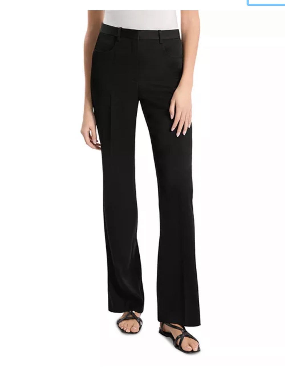 Theory Black Straight-Leg Pants